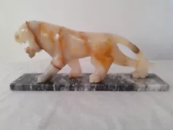 Buy Vintage Art Sculpture Tiger Solid Onyx Marble Stone Animal Small Statue Figure • 39.95£