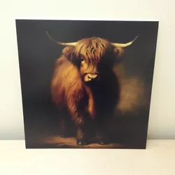 Buy Highland Cow Print On Art Board 30 X 30 Cms (12  X 12  ) • 8.99£