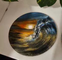 Buy Original Painting, Ocean, Seascape Hand Painted, Perfect Gift, Approx 7cm • 9.77£