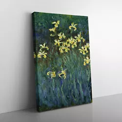 Buy Yellow Irises By Claude Monet Canvas Wall Art Print Framed Picture Home Decor • 29.95£