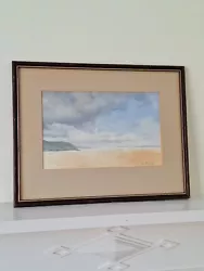 Buy Original Vintage Watercolour, Deserted Beach, Signed & Framed • 20£