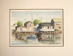 Buy Nantucket Water Scene Signed/numbered  Watercolor Print landscape Sailing • 28.59£