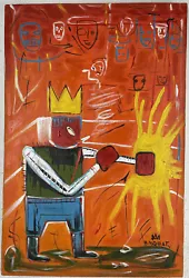 Buy Jean-Michel Basquiat (Handmade) Acrylic Painting On Canvas Signed & Stamped • 389£