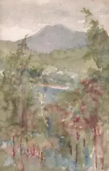 Buy IMPRESSIONIST MOUNTAIN LANDSCAPE Watercolour Painting MARCUS ADAMS C1930 • 30£