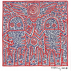 Buy ❤️ Keith Haring - Pop Art - Original Drawing - Figures 2 • 99£