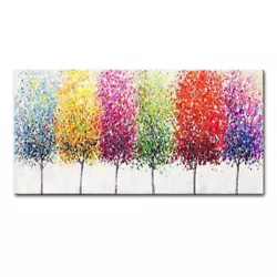 Buy Mintura Handmade Tree Flowers Oil Painting On Canvas Wall Art Picture Home Decor • 141.75£