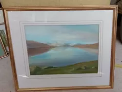 Buy Original Pastel  Painting. Loch Moy By Michael Baker Signed Framed 39.5x48cm • 17£