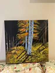 Buy Hand Painted Acrylic Painting Of Forest On Canvas • 10£