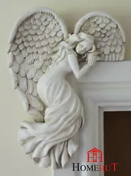 Buy Door Frame Angel Wings Wall Sculpture Ornament Garden Home Decor Secret Fairy  • 8.25£