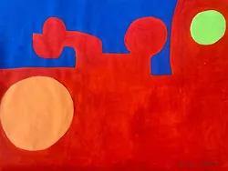 Buy PATRICK HERON Abstract Original Pop Bright Colours Painted Orange Green Red PH26 • 140£
