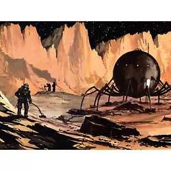 Buy Space Painting Alien World Ship Weird Cool Rock Astronaut Poster 30x40 Cm 12x16 • 11.99£