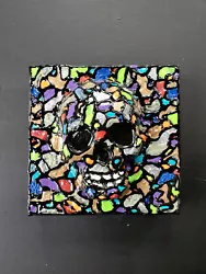 Buy Colorful Skull 3D Abstract Contemporary Art Painting ORIGINAL Wall Art Sculpture • 62.90£