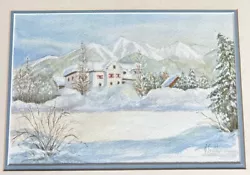 Buy Winter Mountain Scene Watercolour Painting By A.Scott • 37.50£