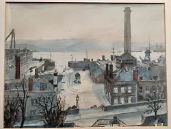 Buy Vintage Post War British Northern Industrial Scene Signed Watercolour Painting • 80£