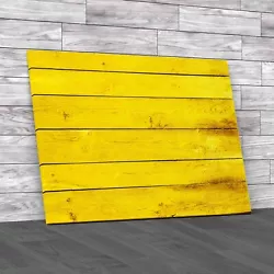 Buy Painted Wood Texture Yellow Canvas Print Large Picture Wall Art • 41.95£