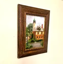 Buy Lake Forest Courthouse Original Oil Painting Landscape Impressionism Elaine Roth • 61.27£