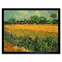 Buy Vincent Van Gogh View Arles With Irises Foreground Painting 12X16 Framed Print • 11.99£