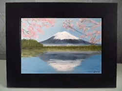 Buy Majestic Mount Fuji, Mountain, Bob Ross Style, Landscape, Wall Art, Framed • 14.99£