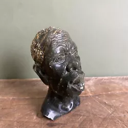 Buy Vintage African Soapstone Small Carved Bust - Male Richard Chiwasa - 4  • 20£