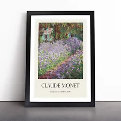 Buy Irises In Monets Garden By Claude Monet Wall Art Print Framed Picture Poster • 14.95£