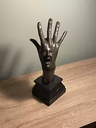 Buy Abstract Bronze Sculpture Screaming Face In Hand Signed Milo • 129.99£