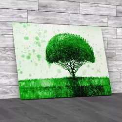 Buy Abstract Colourful Tree Paint Effect Green Canvas Print Large Picture Wall Art • 21.95£