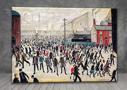 Buy L. S. Lowry Coming From The Match CANVAS PAINTING ART PRINT POSTER 1863 • 12.94£