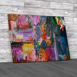 Buy Oil Paint Abstract Canvas Print Large Picture Wall Art • 18.95£
