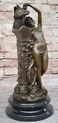 Buy Bronze Sculpture Statue Vintage / Of Satyr With Nymph Art Deco Erotic Artwork • 195.24£