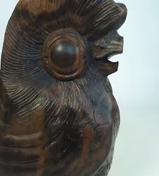 Buy Wooden Hand Carved Owl Folk Art  Detailed Intricate Mid Century 5 Inch Vintage • 53.78£