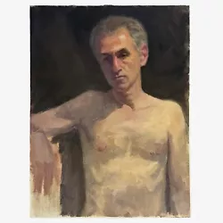 Buy Vintage Realist Chiaroscuro Oil Figurative Portrait Of Male  • 246.96£