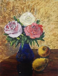 Buy Original Antique Flowers Oil Painting Floral Still Life Soviet Ukrainian Artist • 582.46£