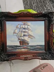 Buy Original Oil On Canvas  Painting Signed  Boat  • 28£