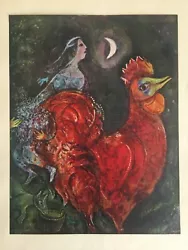 Buy Marc Chagall Rare 1947 Lmtd Edition Litho Print Devenir Flamme Rouge Et Chaude • 504.14£