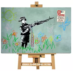 Buy Banksy Graffiti Canvas Banksy Wall Art Picture -  Unframed Art Print Also #17 • 7.69£