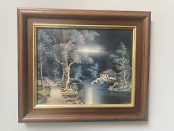 Buy Original Scenic Oil Painting Irene Cafieri, Framed Vintage Woodland River VGC • 49.99£