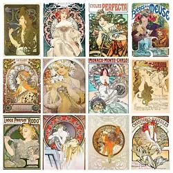 Buy Alphonse Mucha Paintings, Art Nouveau Poster Wall Art Print Picture - A3 A4 A5 • 4.50£