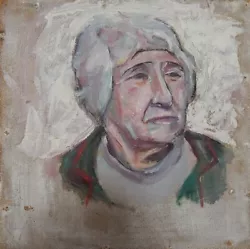 Buy Antique Woman Female Portrait Original Vintage Oil Painting Soviet Artist 1950s • 210.06£