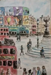 Buy Original Watercolour Painting  Piccadilly London, Signed By Artist • 19£