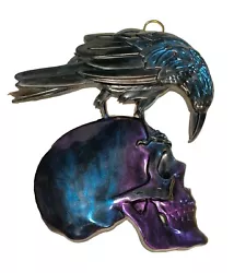 Buy Homemade Resin Wall Art Sculpture Large Skull And Crow  • 6£