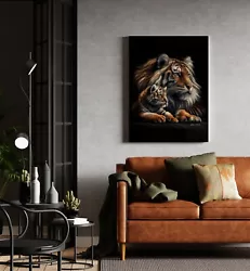 Buy Tiger Painting Large A2 Canvas Bengal FREE DELIVERY • 29.99£