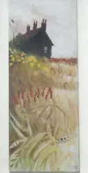 Buy Tessa Newcomb (b. 1955) - Original Oil Painting - Black Marsh House. Landscape. • 595£