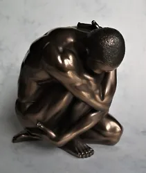 Buy Stunning Small Cold Cast Bronze Nude Kneeling Male Statue Erotic Sculpture • 65£