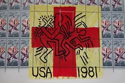 Buy Keith Haring - Screen Print - Original Hansign. Certificate Letterhead. • 460.30£