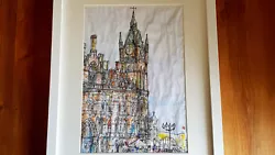 Buy St Pancras International Station , London Framed Painting - Ink And Watercolour • 70£