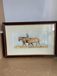 Buy C. Kelly Original Framed Watercolour. Horses.   Homeward Bound  . • 9.99£