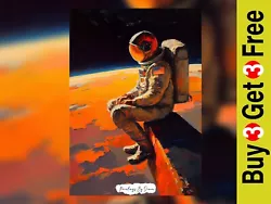 Buy Reflective Acrylic Abstract Astronaut Painting Print 5 X7  On Matte Paper • 4.49£