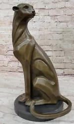 Buy Henry Moore Cougar Jaguar Puma Wild Life Bronze Sculpture Statue Figurine Decor • 558.23£