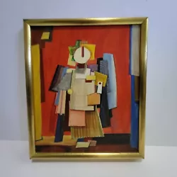 Buy Abstract Cubist Painting Peruvian & American Artist John Davis Picasso Fans • 442.67£