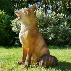 Buy Fox Garden Ornaments Outdoor Resin Sculpture Sitting Animal Ornament Lawn Statue • 32.99£